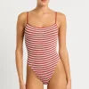 Bond-Eye Swim Low Palace One Piece - Rooibos Stripe