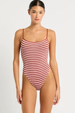 Bond-Eye Swim Low Palace One Piece - Rooibos Stripe