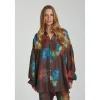Hot Summi Summi LS Oversized Shirt - Pansy Drip