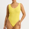 Outlet Bond-Eye Swim Mara One Piece - Limoncello Stripe