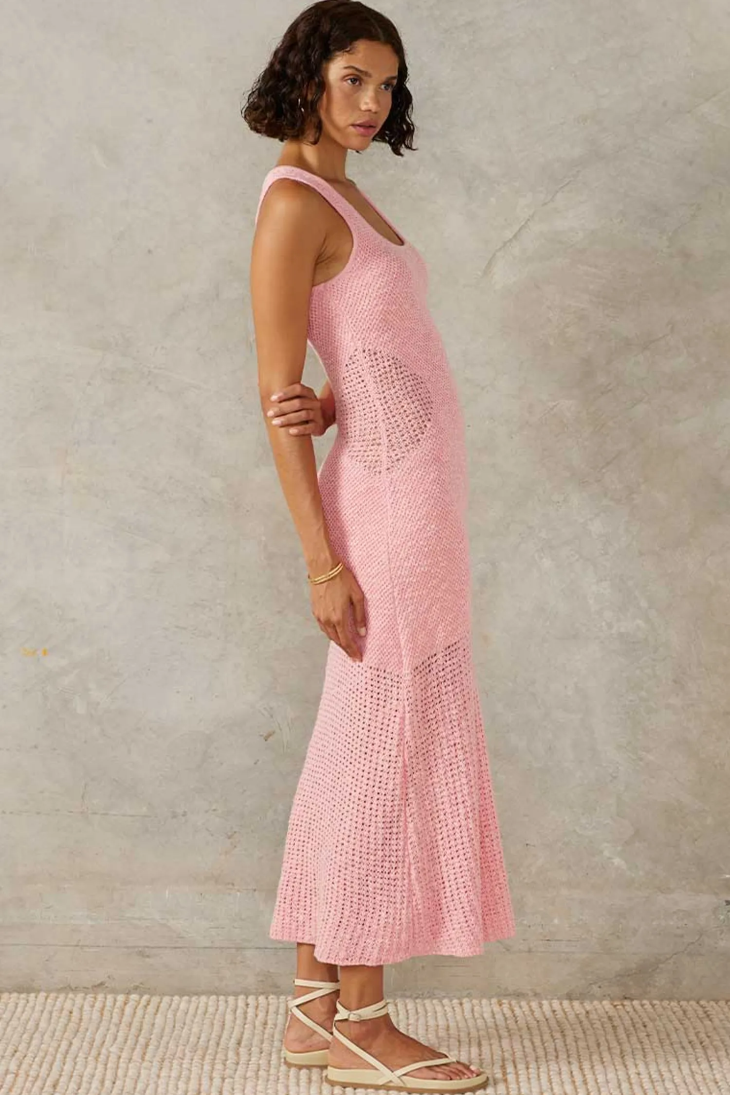Clearance Mon Renn Marina Knit Dress - Pink