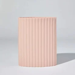 Discount Marmoset Found Ripple Oval Vase Large - Icy Pink