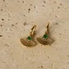Outlet Love From Lilou Mason Earrings - Gold / Emerald