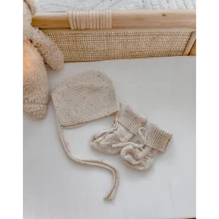 New Woven Kids Newborn Bonnet - Oat
