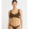Online Bond-Eye Swim Nino Crop - Cocoa Lurex