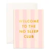 Discount Fox & Fallow No Sleep Club Peony Stripe Greeting Card