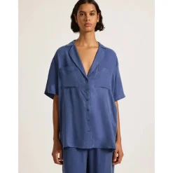 New Nude Lucy Lucia Cupro Shirt - Indigo