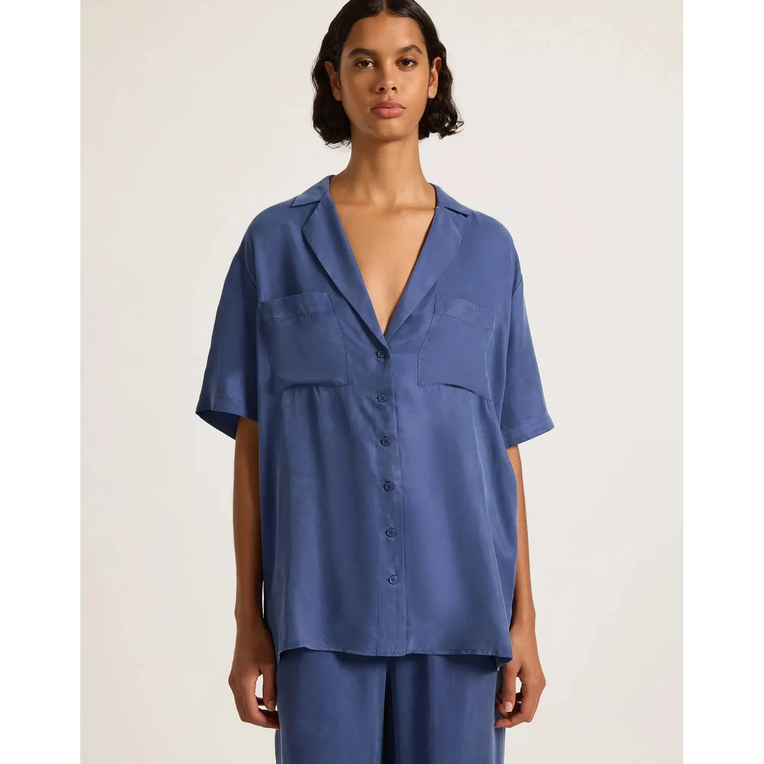 New Nude Lucy Lucia Cupro Shirt - Indigo