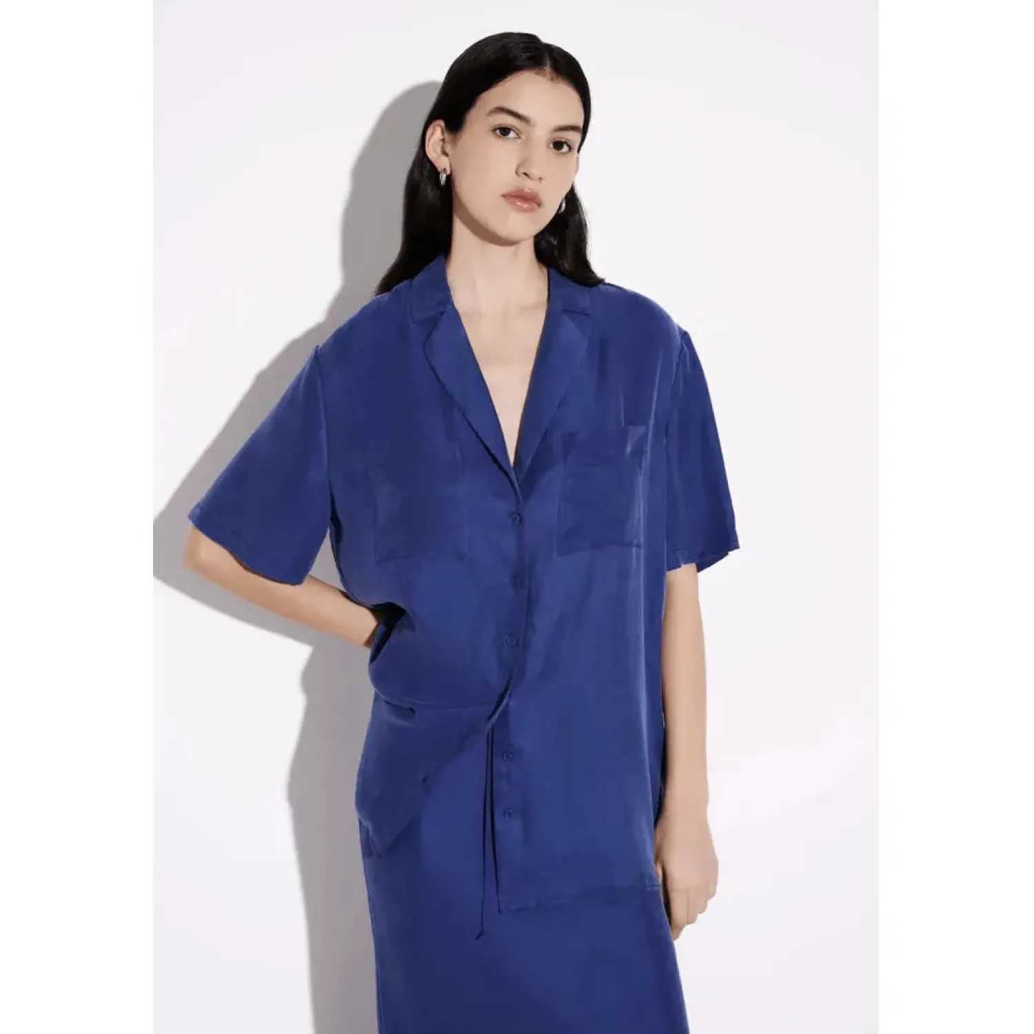 New Nude Lucy Lucia Cupro Shirt - Indigo