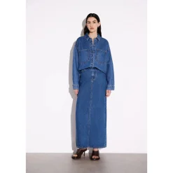 Outlet Nude Lucy Organic Denim Maxi Skirt - Vintage Blue