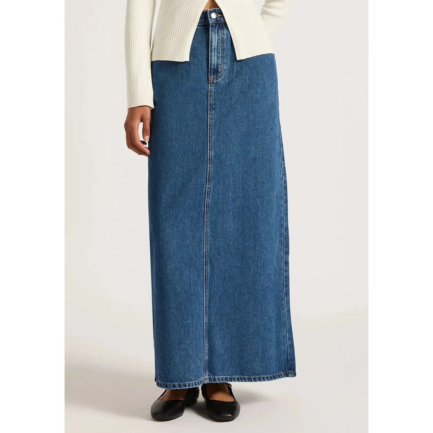 Outlet Nude Lucy Organic Denim Maxi Skirt - Vintage Blue