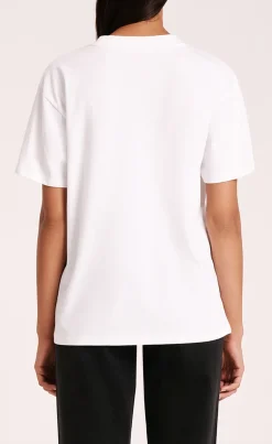 Hot Nude Lucy Organic Boyfriend Tee - White
