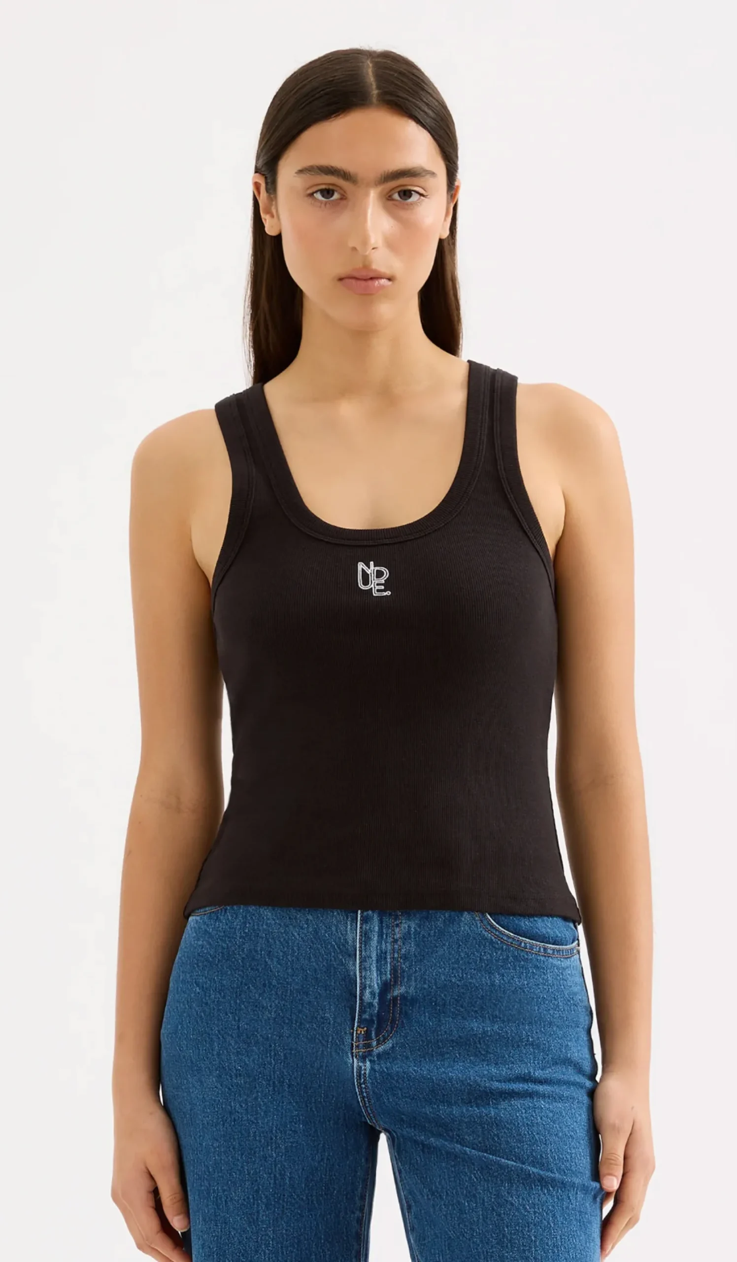Sale Nude Lucy Organic Emblem Singlet - Black