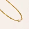 Outlet We Are Emte Pearl Necklace In Gold Plated
