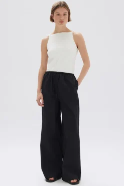 Clearance Assembly Label Philipa Poplin Pant - Black