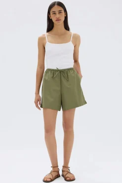 Clearance Assembly Label Philipa Poplin Short - Pandan