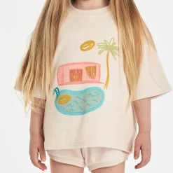 Discount Golden Children Pool House Mid Sleeve Tee - Shell