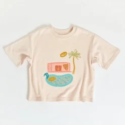 Discount Golden Children Pool House Mid Sleeve Tee - Shell