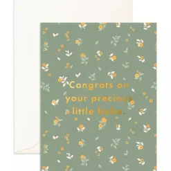 Outlet Fox & Fallow Precious Babe Broderie Greeting Card