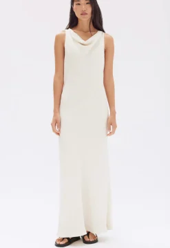 Best Assembly Label Reign Textured Midi Dress - Cream
