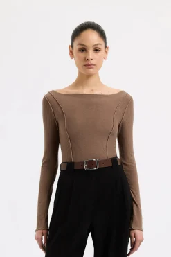 Outlet Nude Lucy Romee Top - Chestnut
