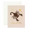 Best Fox & Fallow Scorpio Birthday Greeting Card