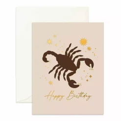 Best Fox & Fallow Scorpio Birthday Greeting Card