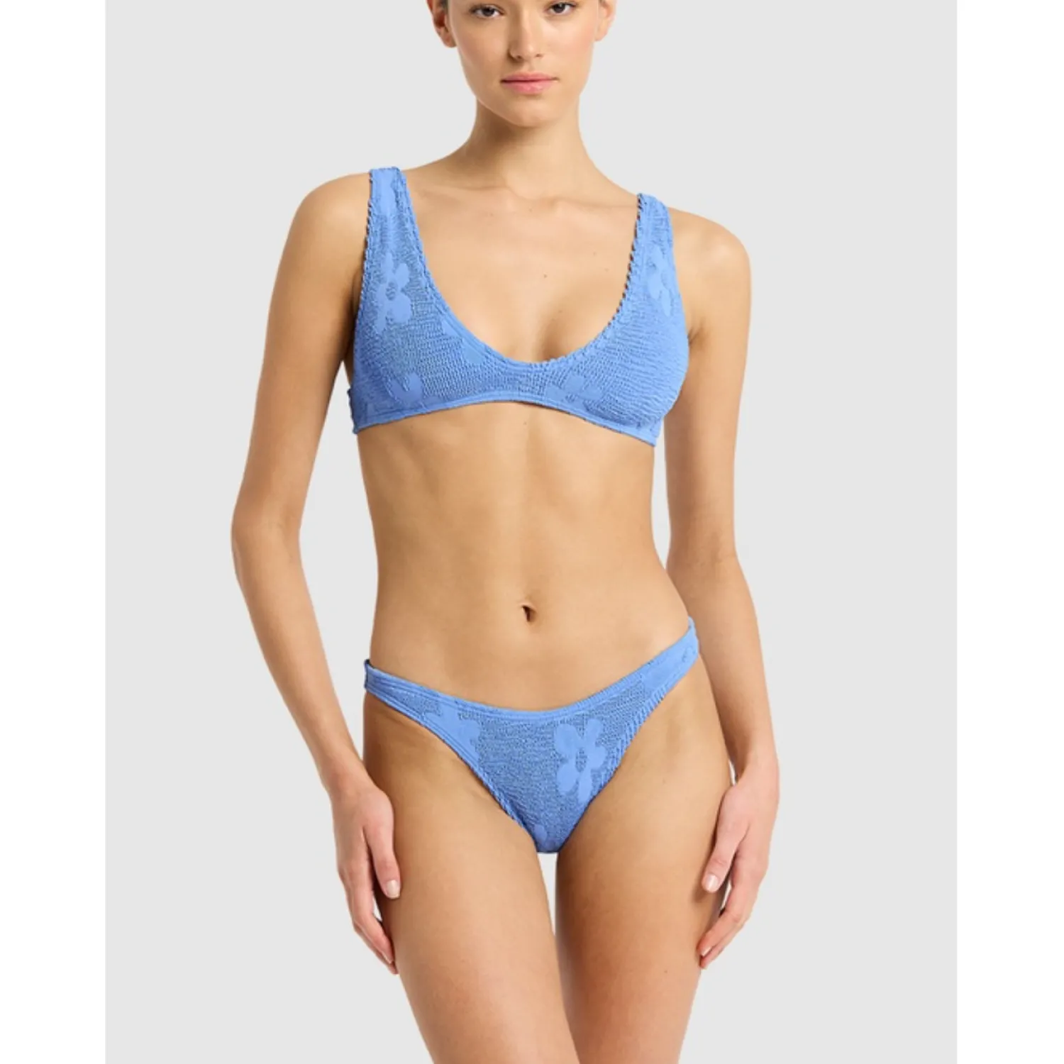 Bond-Eye Swim Scout Crop - Cornflower Floral