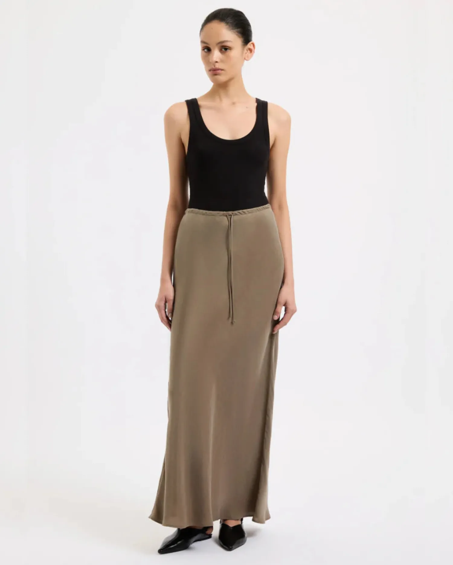 New Nude Lucy Seshni Tencel Maxi Skirt - Chestnut