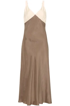 Discount Nude Lucy Seshni Tencel Slip Dress - Chestnut Splice