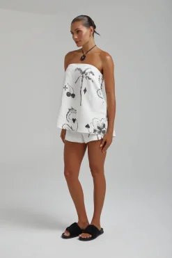 Outlet Summi Summi Strapless Shift Top - Black Dragon Of Hearts