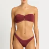 Bond-Eye Swim Tie Back Blake Bandeau - Carmine
