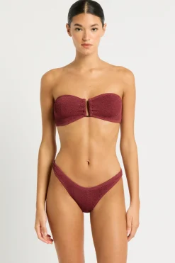 Bond-Eye Swim Tie Back Blake Bandeau - Carmine