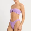 Bond-Eye Swim Tie Back Blake Bandeau - Lilac Shimmer