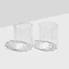 Clearance FAZEEK Wave Glass Set Of 2 - Clear