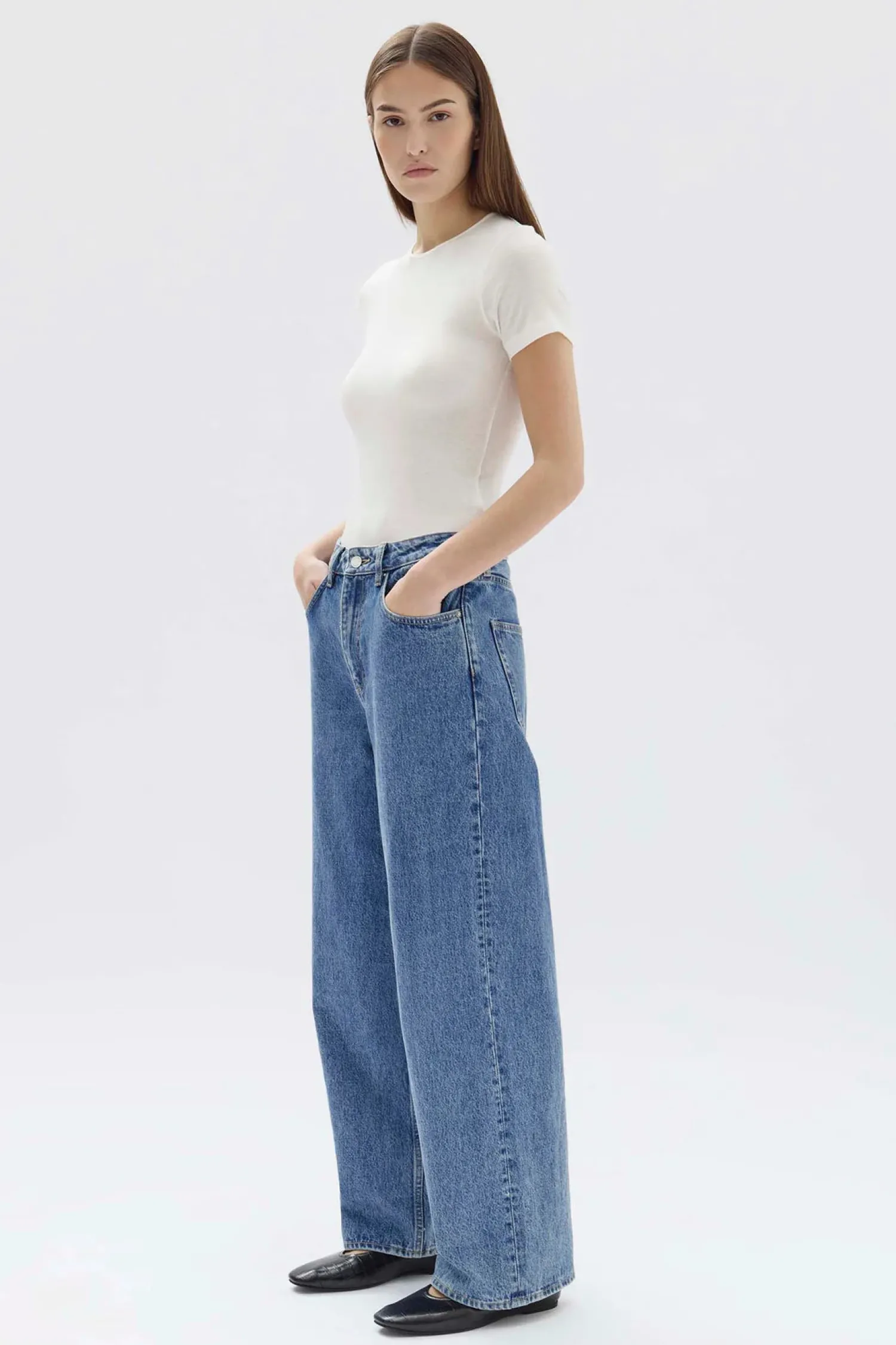 Outlet Assembly Label Womens Boyfriend Jean - Dark Stone