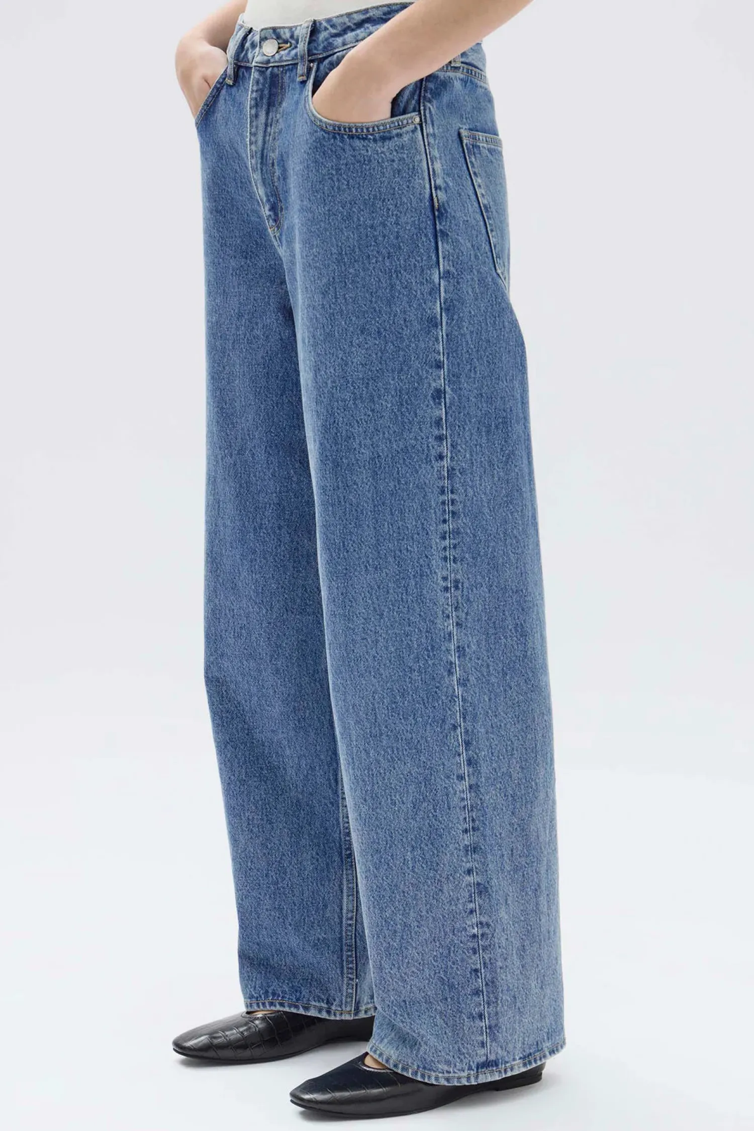 Outlet Assembly Label Womens Boyfriend Jean - Dark Stone