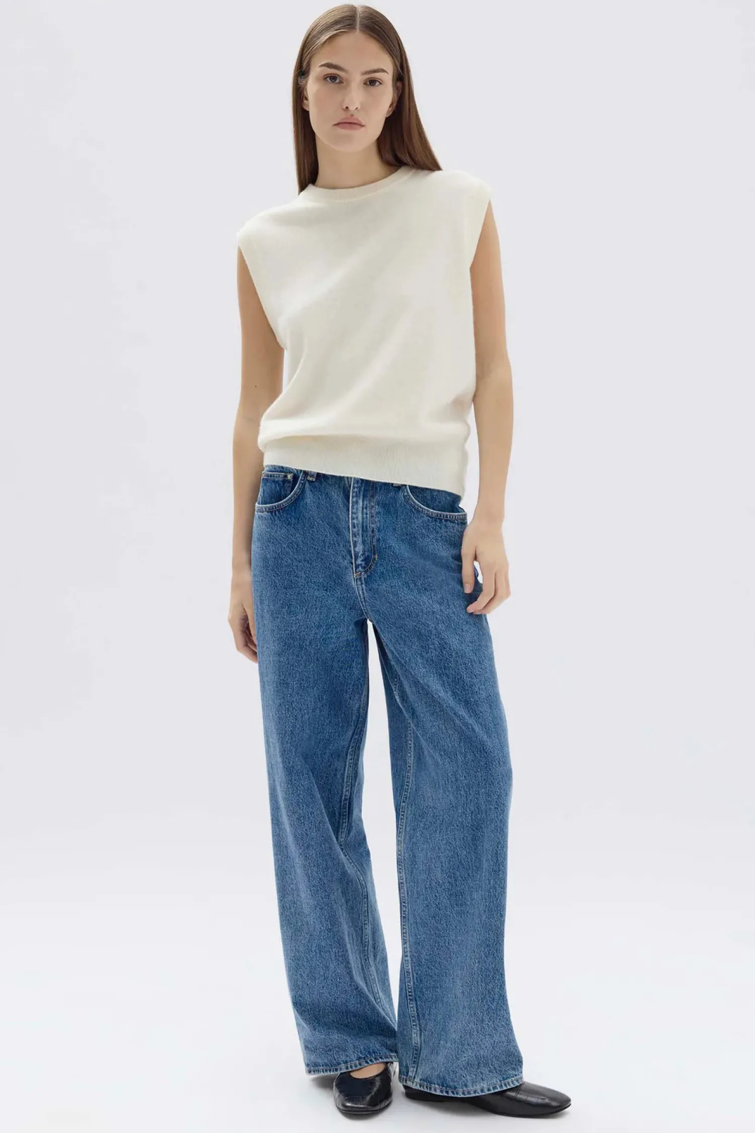Outlet Assembly Label Womens Boyfriend Jean - Dark Stone