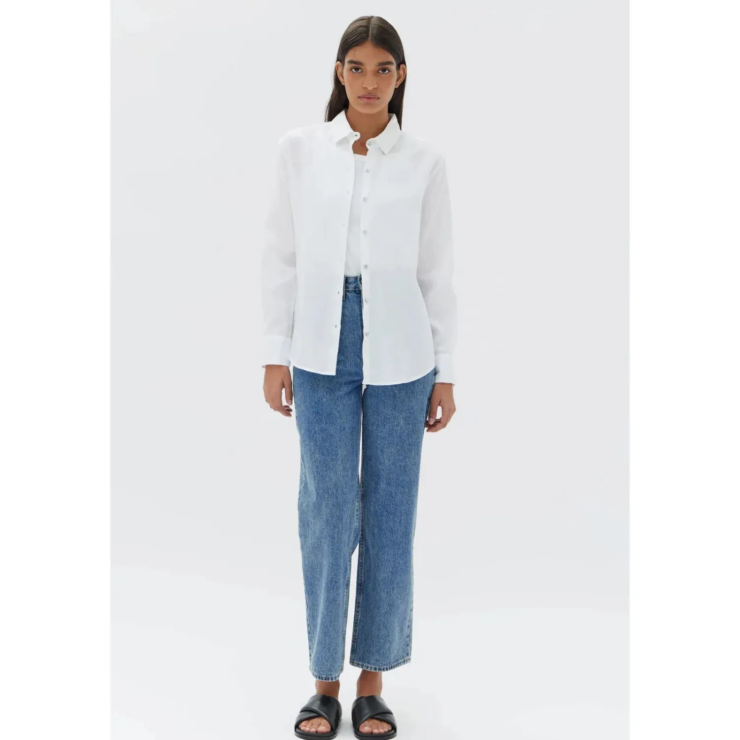 Sale Assembly Label Xander Long Sleeve Shirt - White