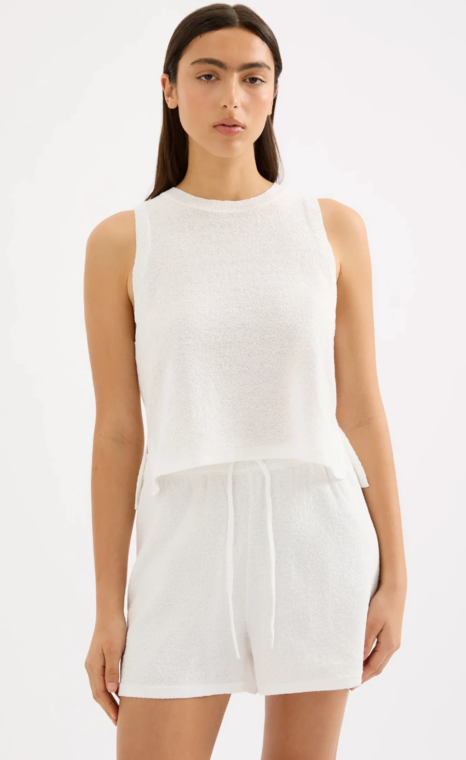 Best Nude Lucy Zosia Knit Tank - White